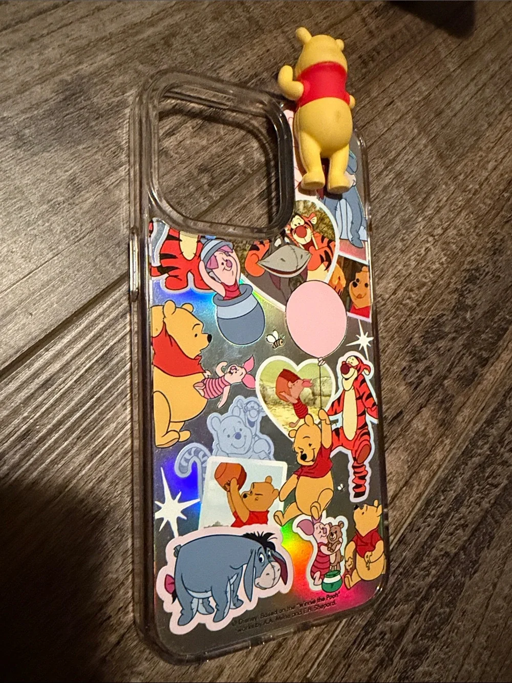 Disney Winnie the Pooh Holographic Clear Case with Yellow Charm
